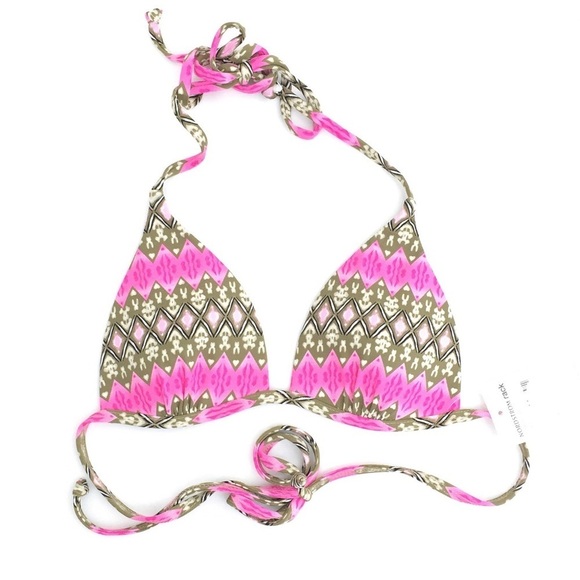 Pink Moroccan Style String Swim Bikini Top S - Picture 2 of 5